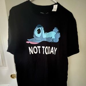 cute stitch shirt brand new with tag! size large can be worn as oversized shirt